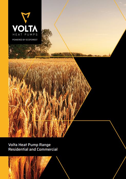 Volta Heat Pump Range catalogue cover